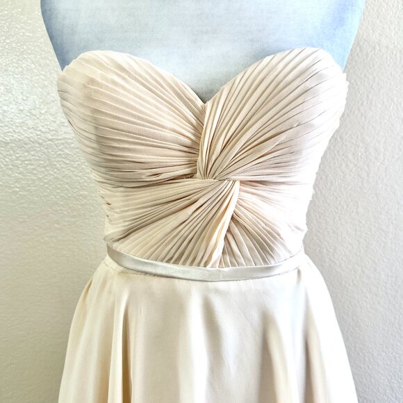 Cinderella Divine Y2k 2000s Cream Strapless Sweetheart Dress - Picture 2 of 8
